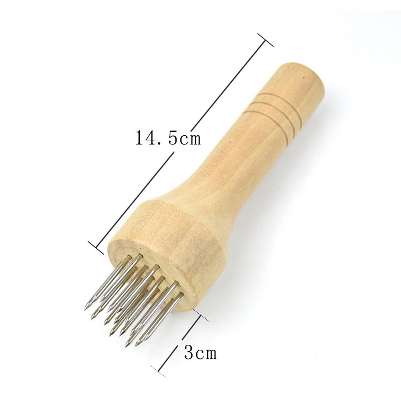 Professional Meat Tenderizer with Wooden Handle for Marinade Turkey Beef