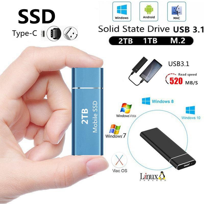 1 Cái Ổ cứng thể rắn di động M.2SSD TYPE-C Ổ cứng thể rắn gắn ngoài di động Màu sắc: như hình