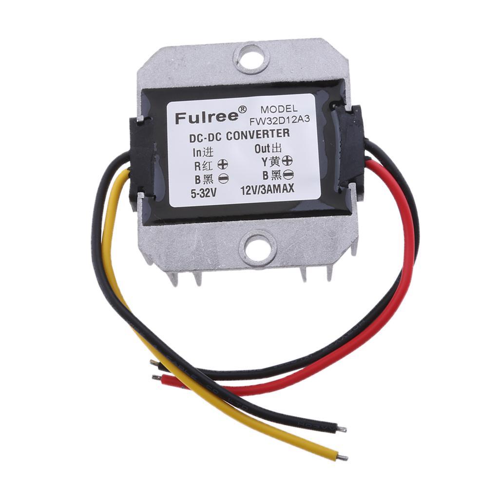 Waterproof DC/-32V to 12V 3A 36W Voltage Reducer Converter