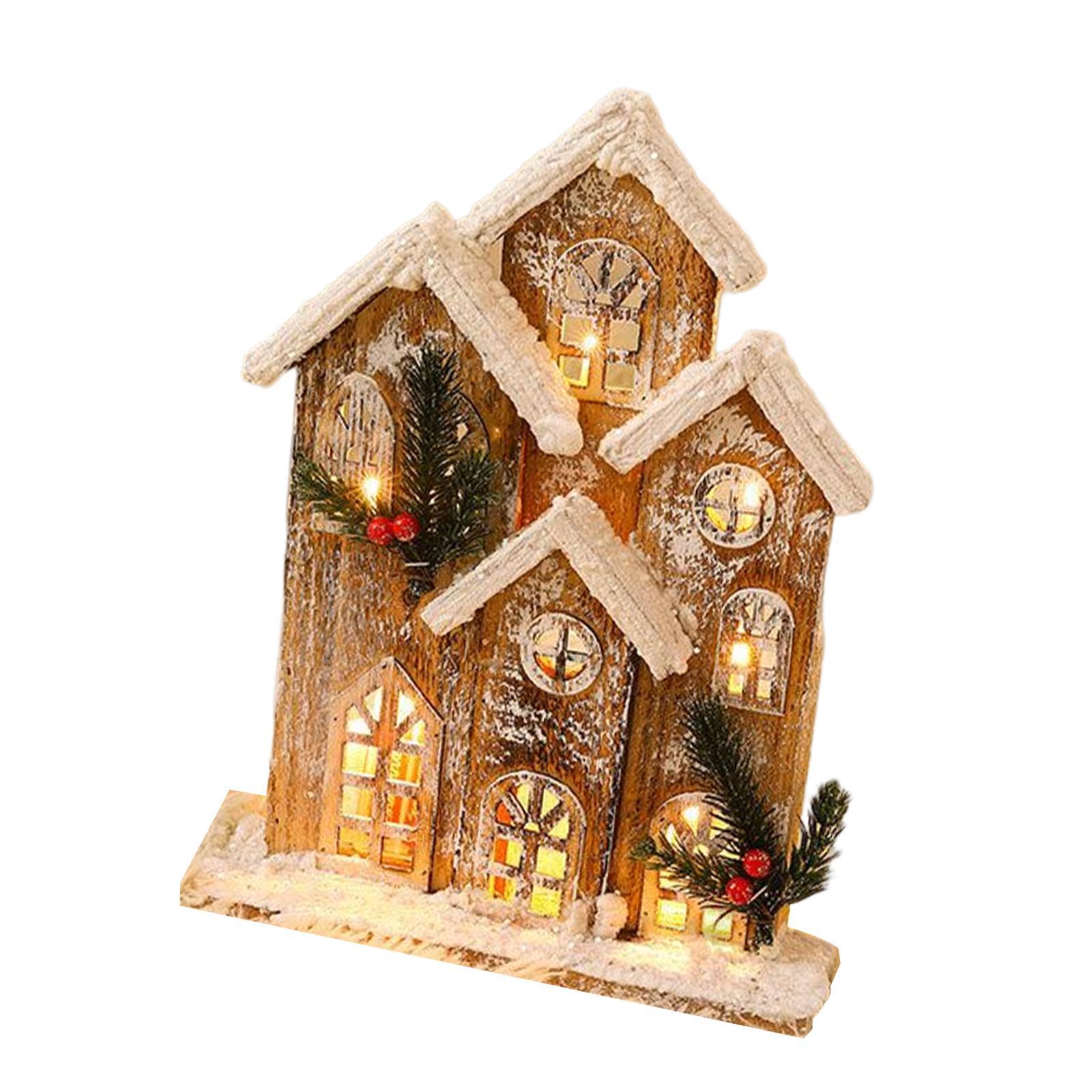 Snow House LED Light up Building Tabletop Decoration for Holiday Party