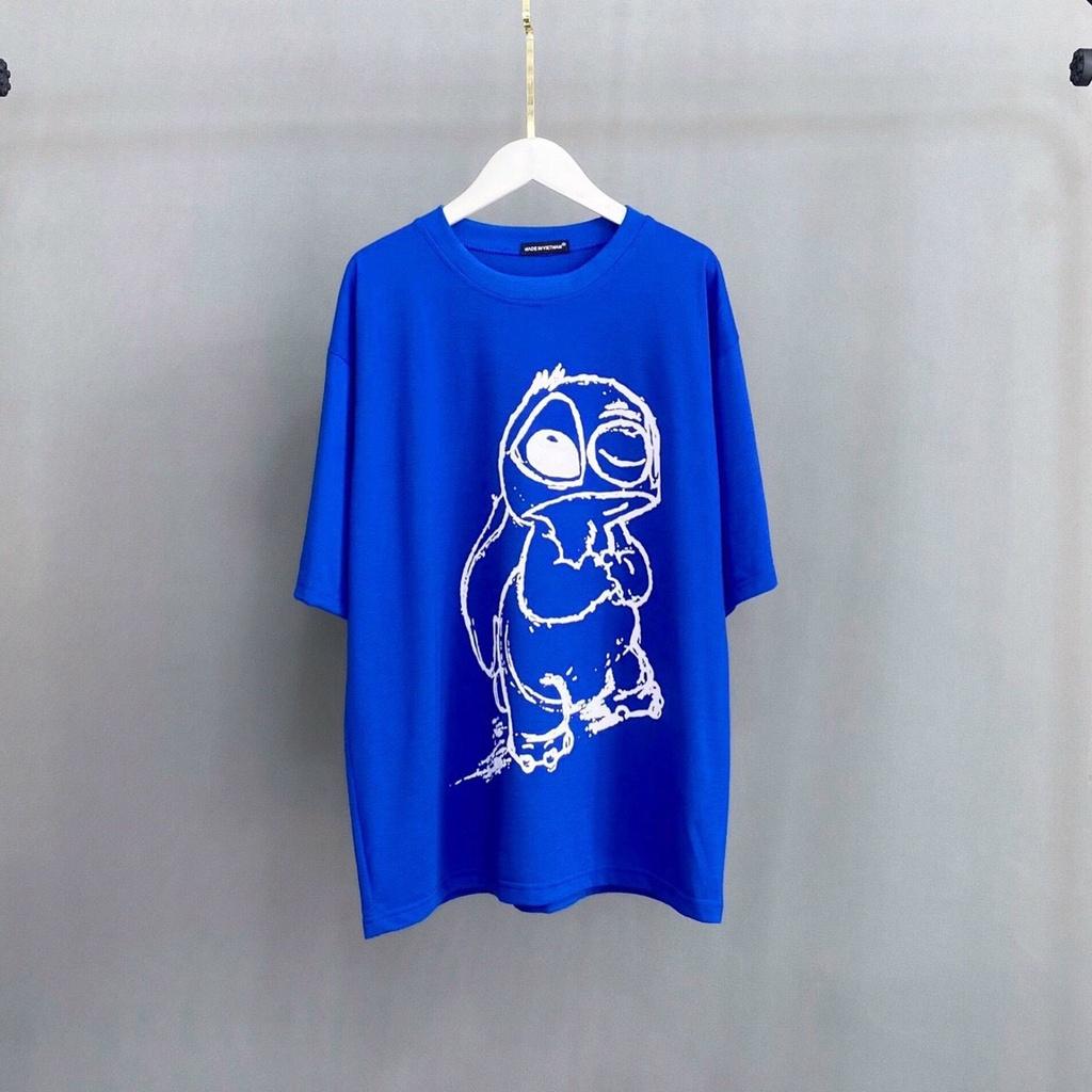 Áo thun unisex form rộng SIB Clothing áo phông tay lỡ in hình Stitch SIB014