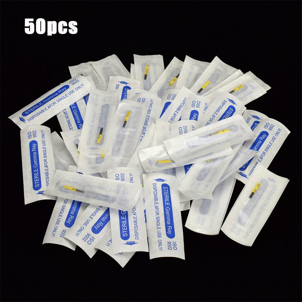 50pcs Professional Sterile  Disposable 3D Makeup Needles M2