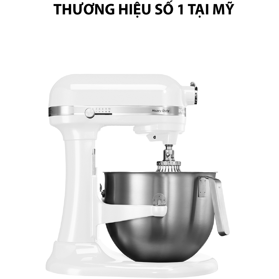 Máy Trộn Bát Nâng Heavy Duty KitchenAid 5KSM7590WWH (6.9L) - Trắng - Hàng Chính Hãng