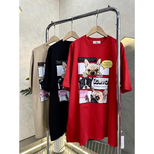 Áo thun unisex áo nam nữ in hình con chó dễ thương