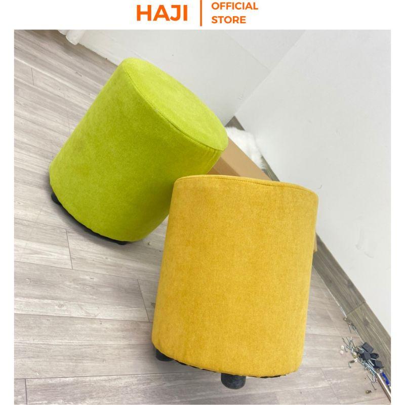 Ghế đôn sofa HAJI chân ghế chống trượt không gây trầy xước sàn nhà, Ghế đôn mini đa năng nhiều màu lưạ chọn D14