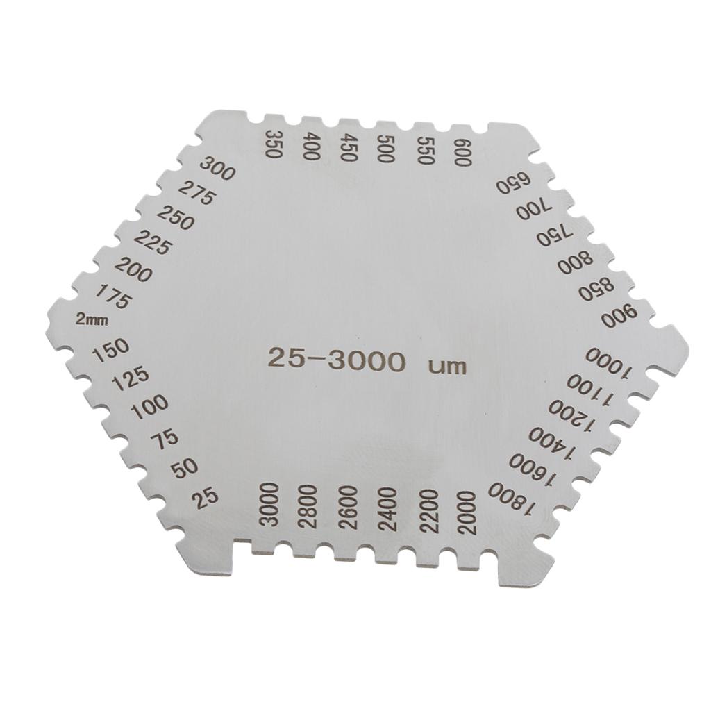 Chính Xác Lục Giác Thép Không Gỉ Ướt Bộ Phim Lược 25-3000um Thinkness Đo