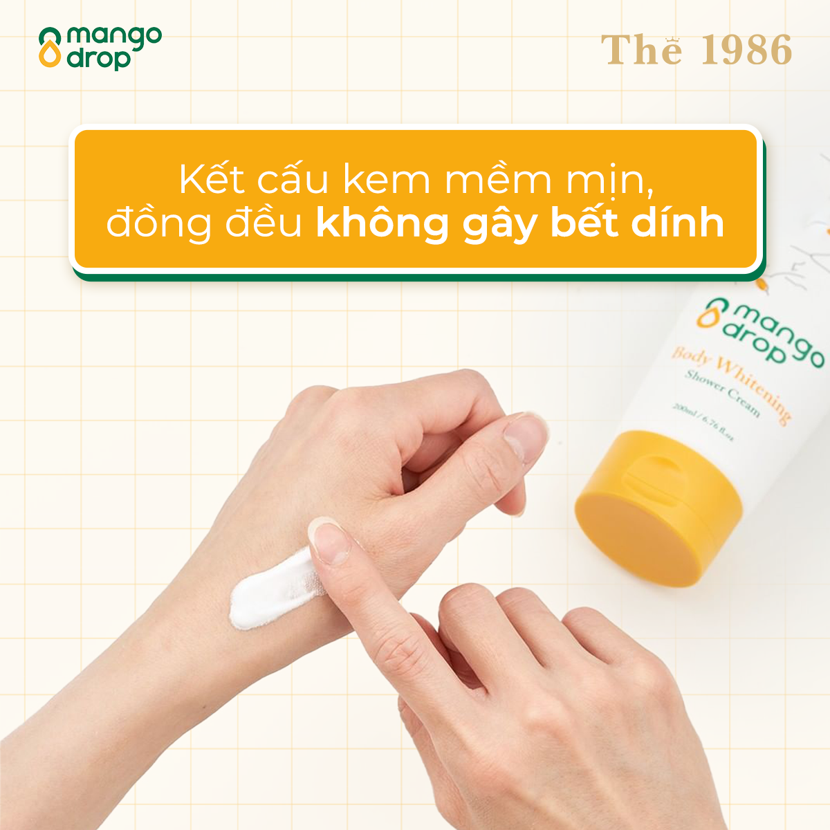 Kem Tắm Trắng Mango Drop Làm Trắng Body Mangodrop Body Whitening Shower Cream 200Ml
