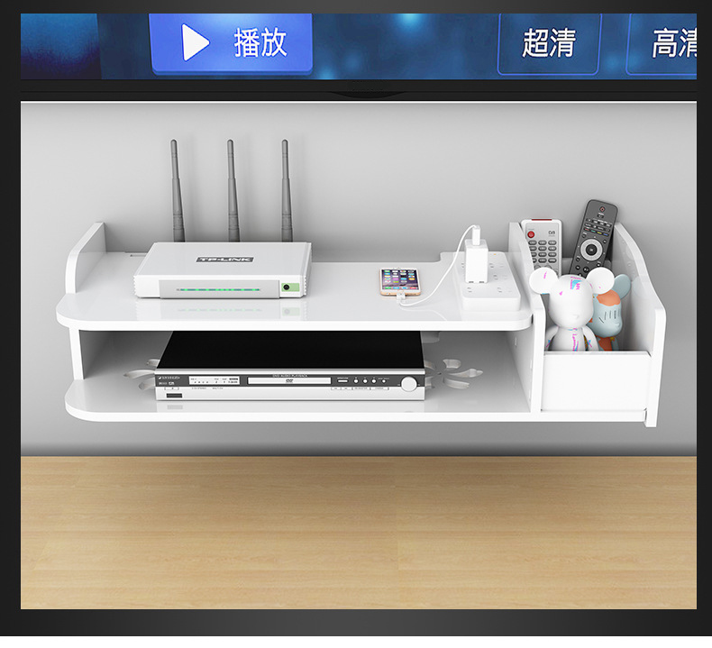 KỆ wifi TỦ để router đầu thu treo tường KX33 bằng ván PVC màu trắng phong cách hiện đại sang trọng ĐẦY DỦ PHỤ KIỆN TREO