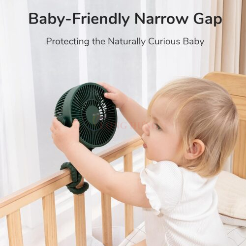 Quạt mini tích điện cầm tay Jisulife Stroller Fan Life1 Plus 4000mAh - Hàng chính hãng
