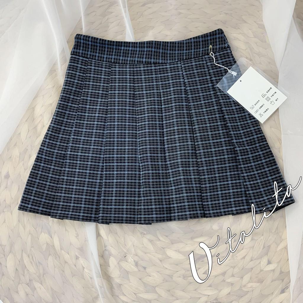 Chân váy Tennis Caro xếp ly có quần lót trong - Chất vải thô mềm - Style Ulzzang Hàn Quốc MIX đồ cực xinh