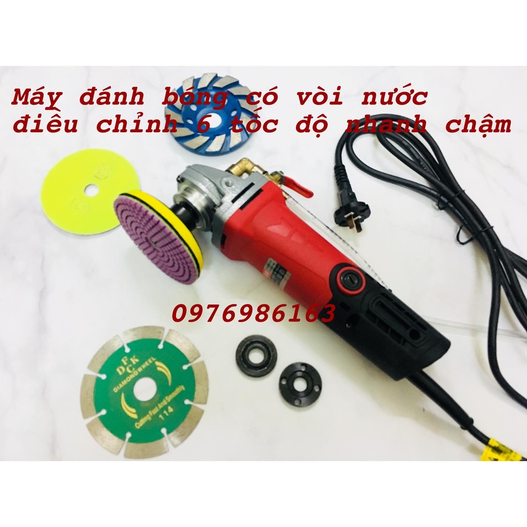 Máy đánh bóng 6 tốc độ có vòi nước