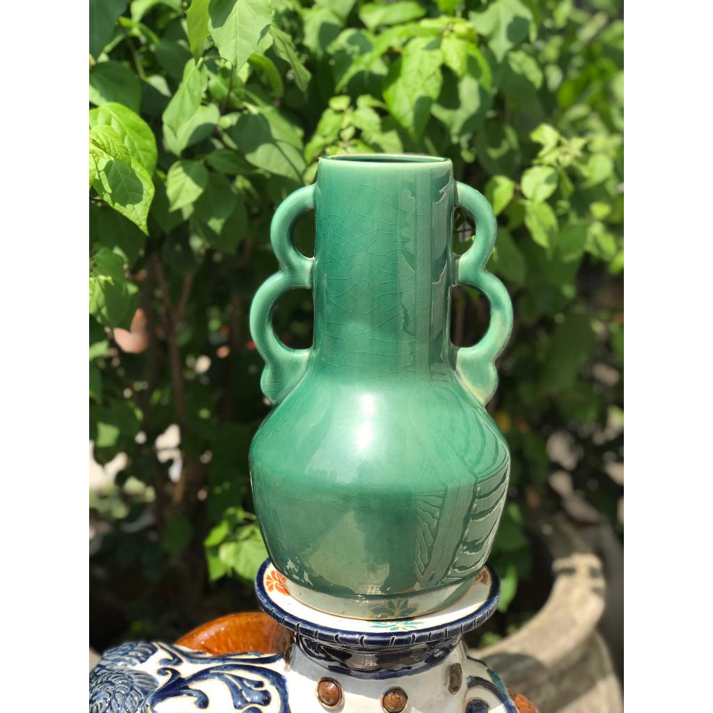 BÌNH HOA GỐM SỨ XUẤT KHẨU TRANG TRÍ DECOR BÌNH CẤM HOA XK24