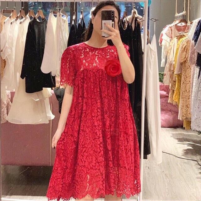 Đầm bầu váy bầu ren dự tiệc, đầm bầu ren