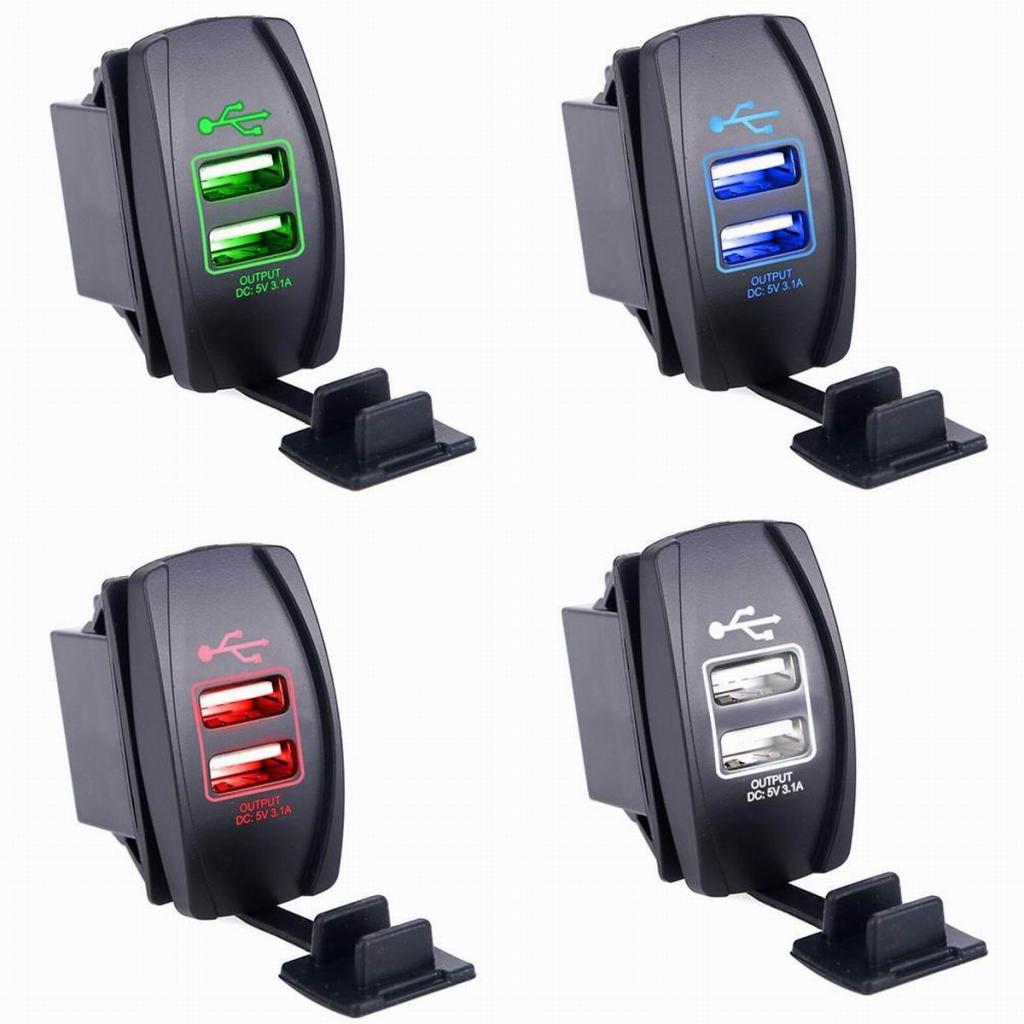High Quality USB Charger 3.1A Car Charger Socket for iPhone Samsung