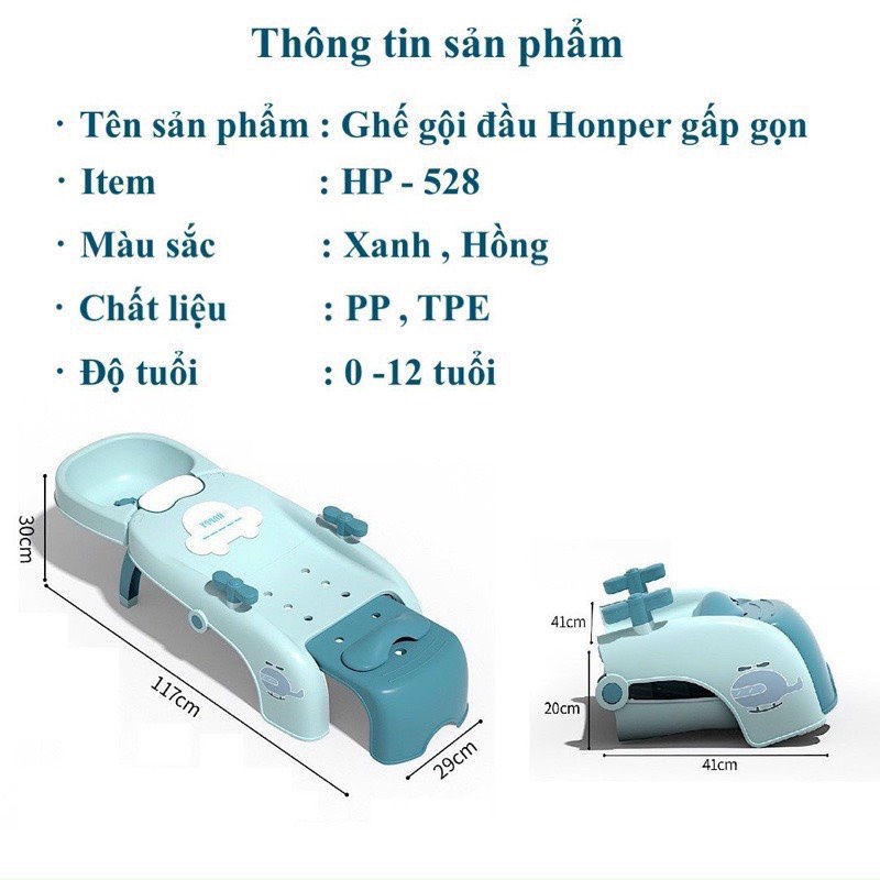 Ghế gội đầu gấp gọn cho bé phiên bản CAO CẤP