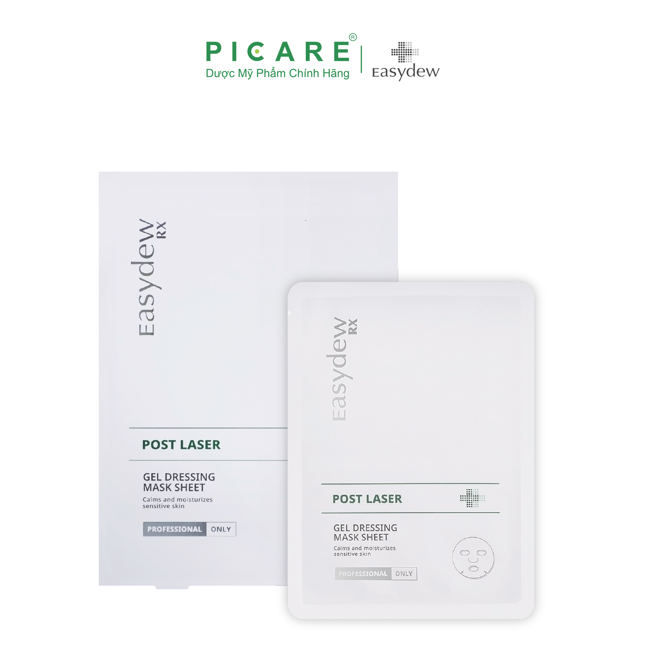 Mặt Nạ Easydew Rx Phục Hồi, Giảm Kích Ứng Post Laser Gel Dessing Mask Sheet (Hộp 5 cái)