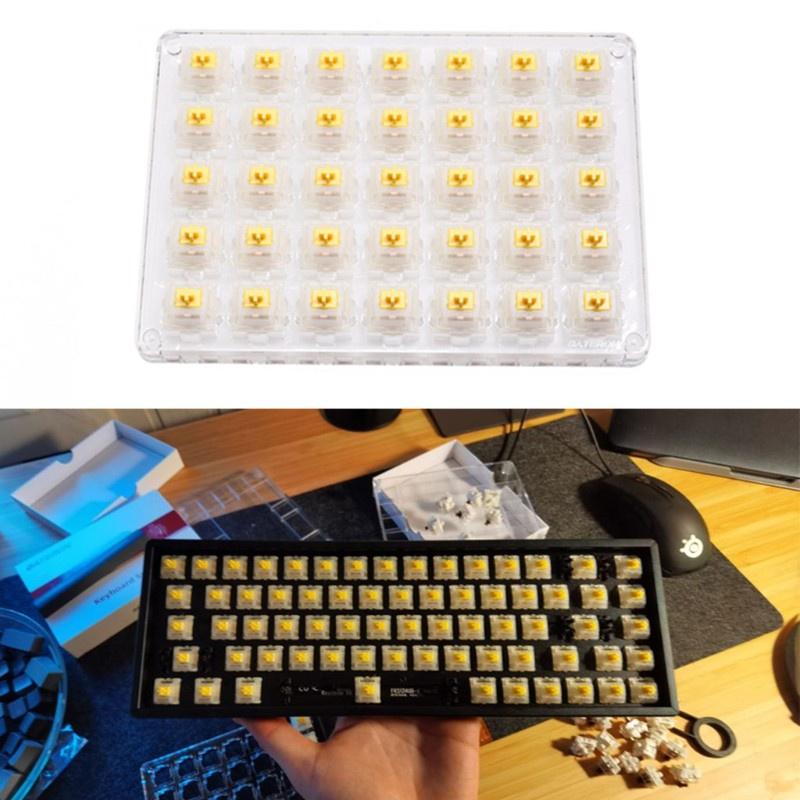 HSV 35Pcs Gateron CAP Switch Milky Gold Switchfor Mechanical Keyboard Switch