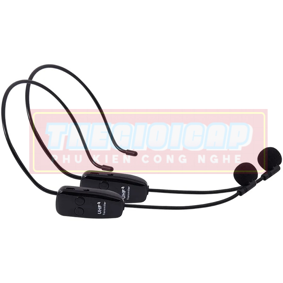 ROGTZ Bộ 2 Micro Cài Đầu Không Dây UHF Cho Máy Trợ Giảng U12F - Hàng Nhập Khẩu