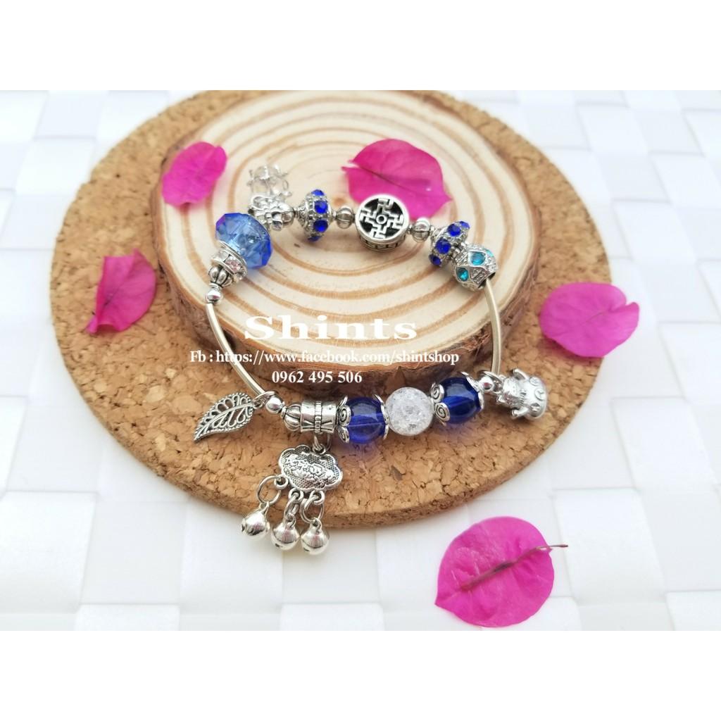 Khóa trường thọ mix charm xinh xắn