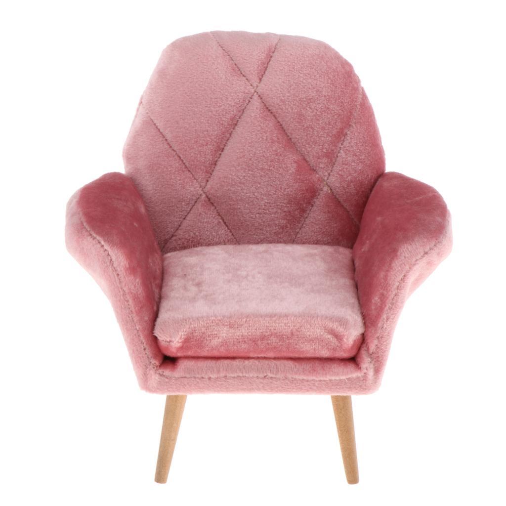 1/6 Pink Dollhouse Single Sofa Japanese-style