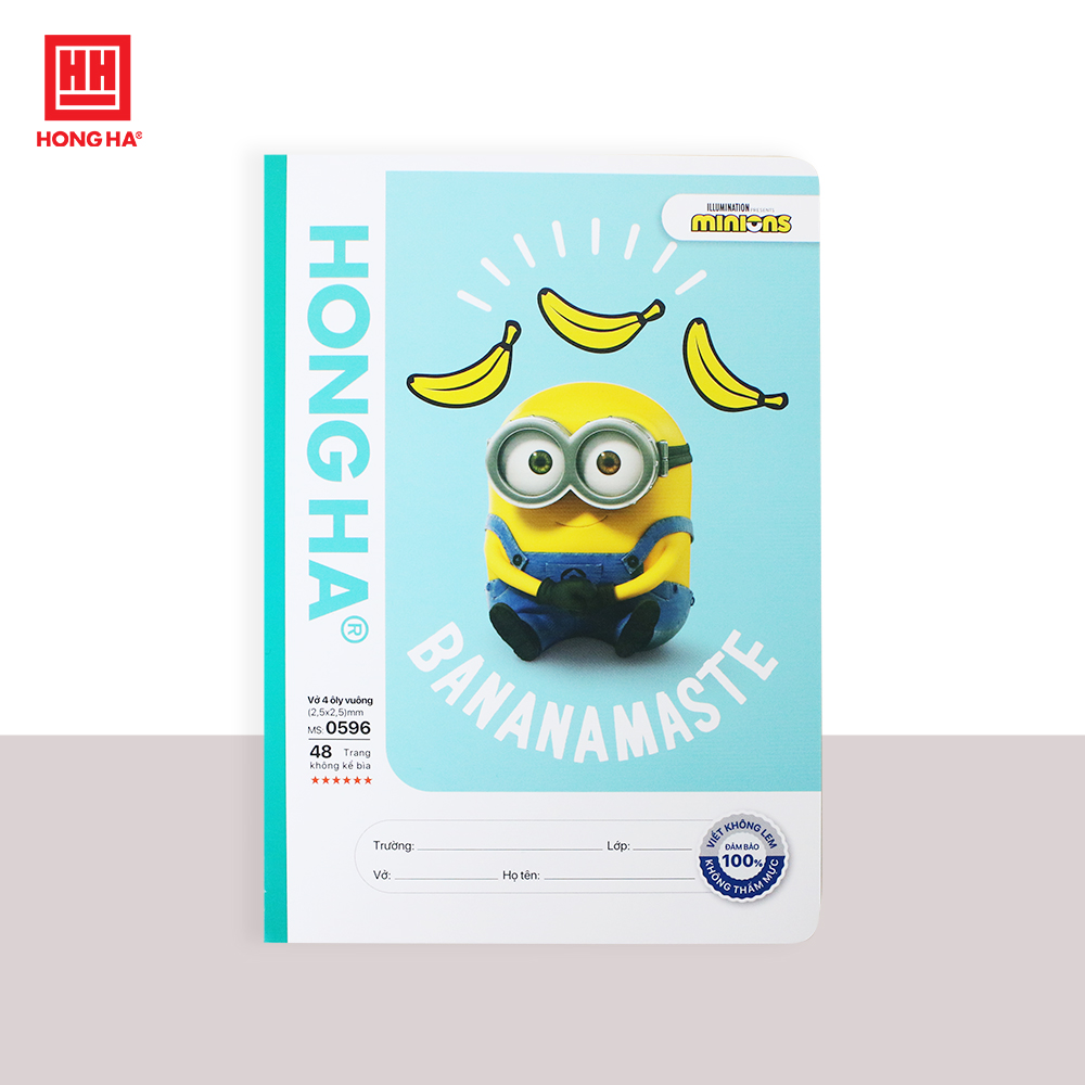 Vở 4 ô ly Hồng Hà School Minions 48 trang - 0596
