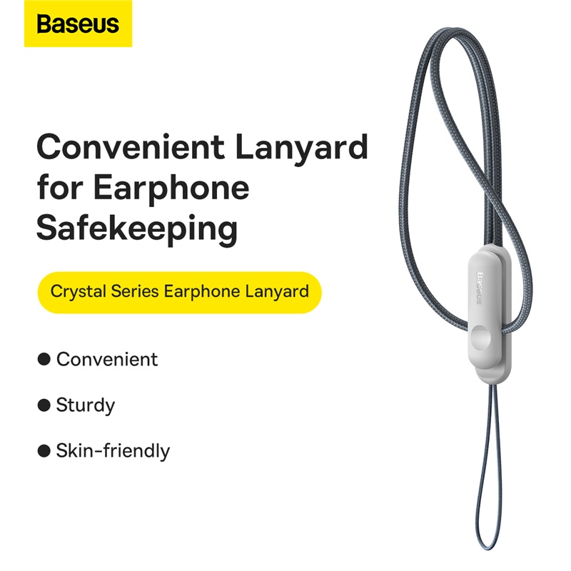 Dây Treo Tai Nghe Tiện Lợi Baseus Crystal Series Earphone Lanyard Gray (Hàng chính hãng)