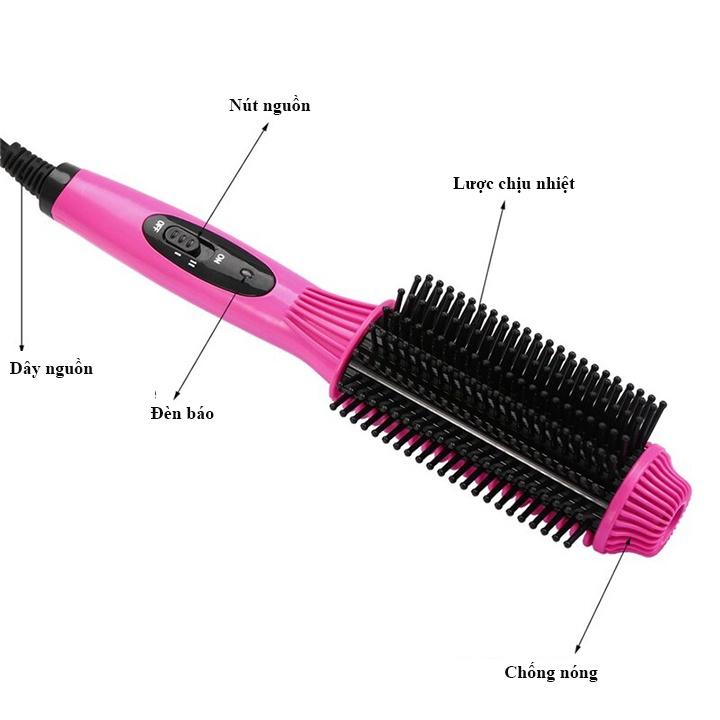 Lược điện chải tóc tạo kiểu đa năng NO.V.A 8810 uốn xoăn, chải phồng, sấy cụp, máy làm tóc uốn duỗi cúp dập xù chải thẳng