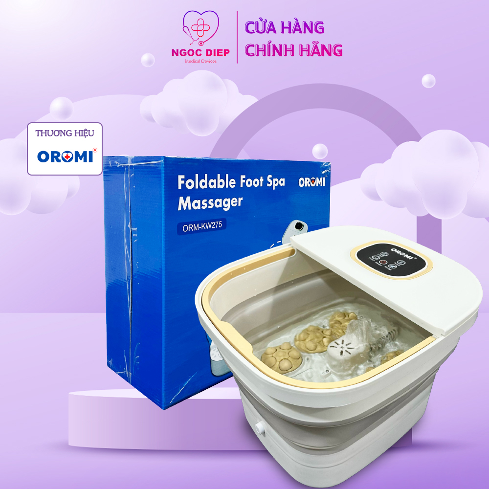 Máy massage chân tự động cao cấp gấp gọn OROMI ORM-KW275C - Bồn ngâm chân mát-xa điều khiểu từ xa