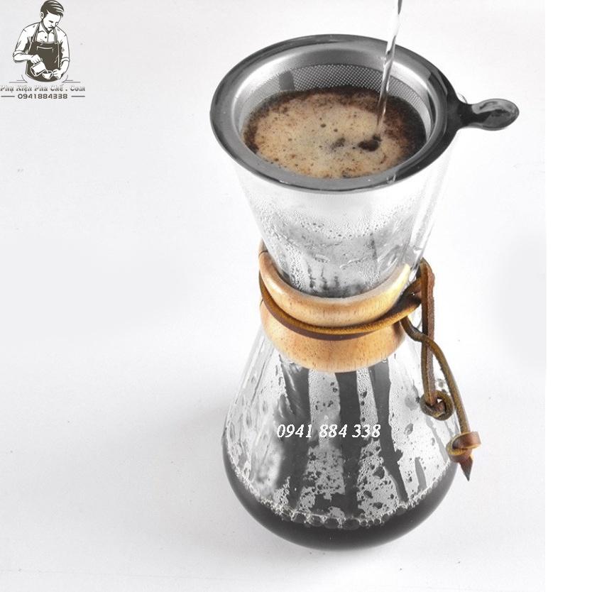 Bình Chemex Pha Cà Phê Pour Over Drip Brew V60 Thủy Tinh