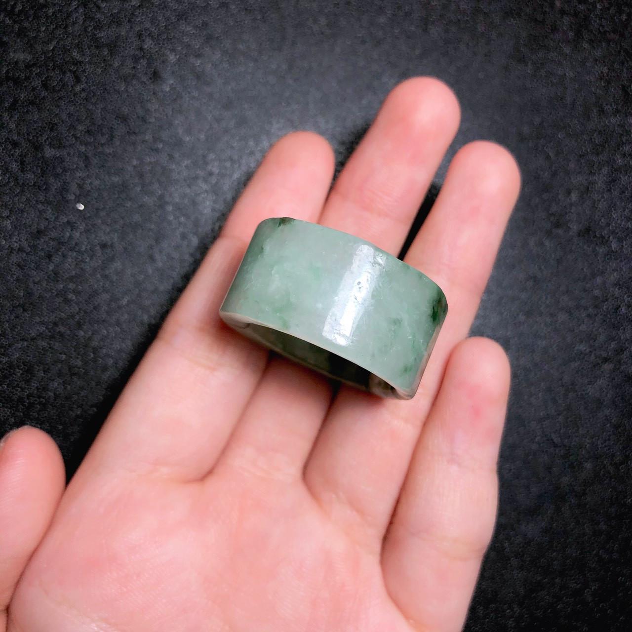 NHẪN CÀN LONG CẨM THẠCH THIÊN NHIÊN - size 18mm