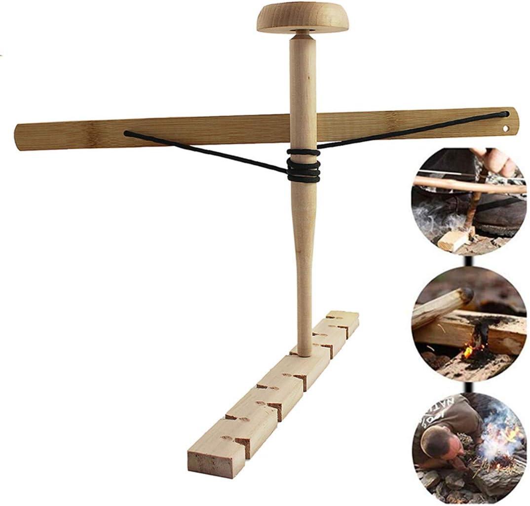 Bộ dụng cụ khoan cung, dụng cụ bắt lửa, giáo dục phiêu lưu ngoài trời, học cách khoan gỗ để luyện lửa
