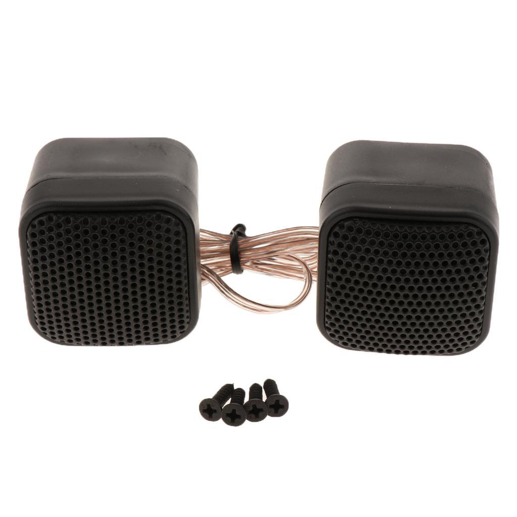 2 Pack Car Silk Square Tweeter 500W Audio Loud Speaker for Car Stereo