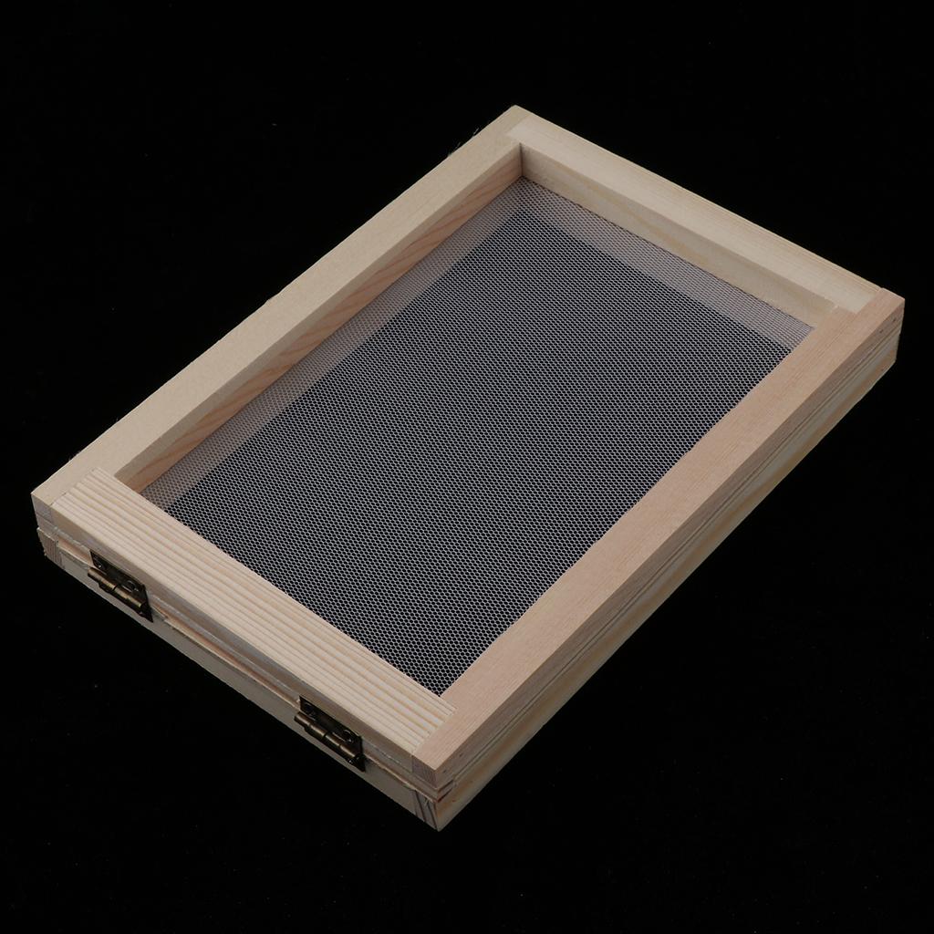 2 Bộ Cổ Làm Giấy Phương Pháp Bằng Gỗ Làm Giấy Thủ Công Papermaking Khuôn Mẫu Khung Màn Hình 6 Inch Cho Tự Làm