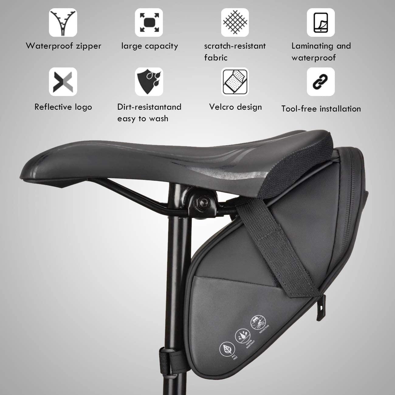 Túi yên xe đạp có phản quang, túi đuôi xe đạp chống thấm nước, túi dưới yên xe chống rách, túi xe đạp đường trường MTB để đạp xe ngoài trời