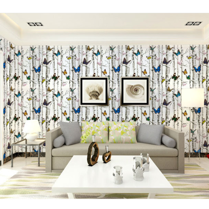 GIẤY DÁN TƯỜNG KHỔ 45CM X10M RỘNG MẨU BƯƠM BƯỚM