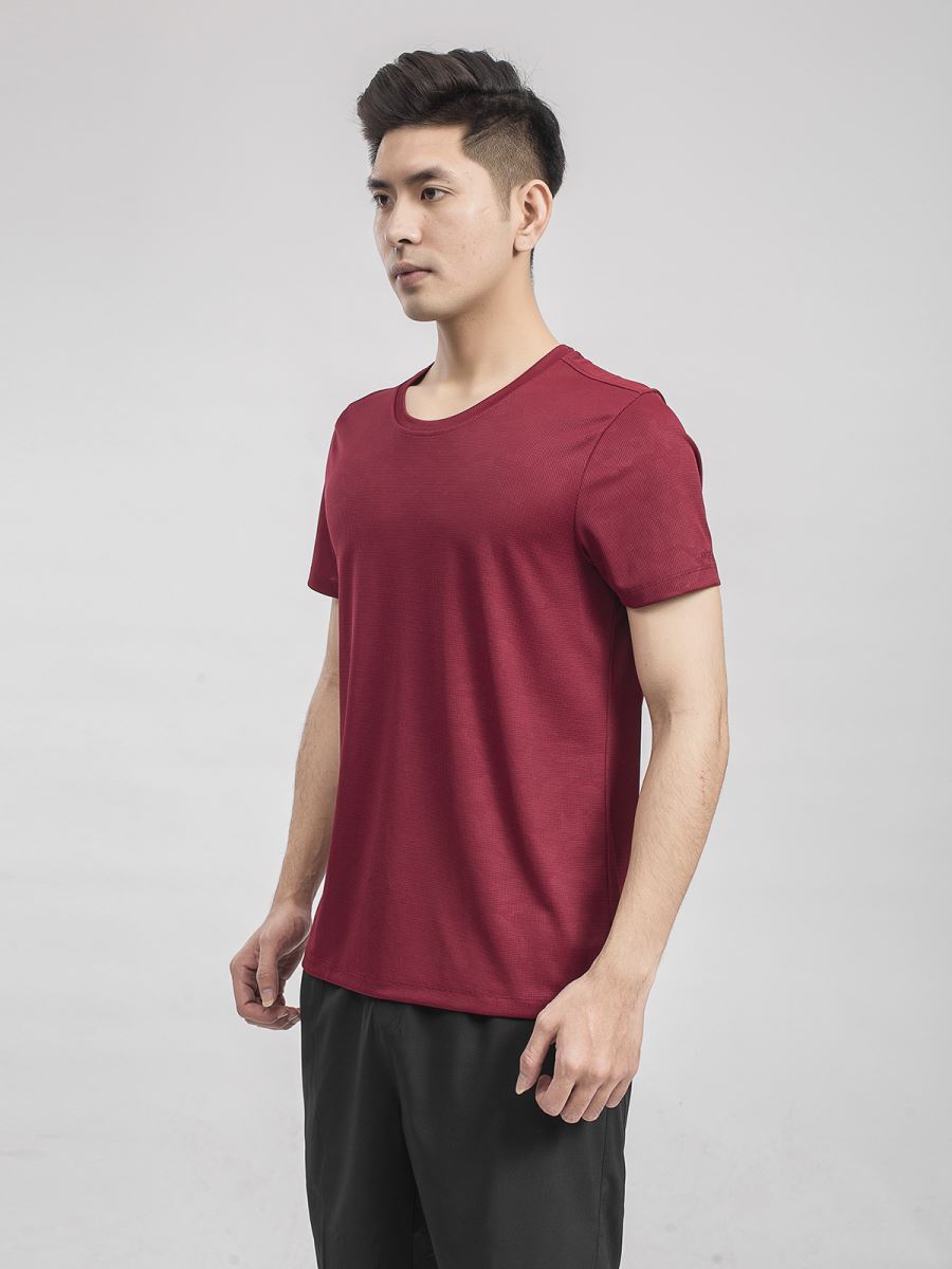 Áo T-shirt Nam, Áo Thun Nam Thể Thao Aristino ATS020S9 Trẻ Trung Thanh Lịch, Mặt Vải Họa Tiết Jacquard Dệt Tinh Tế, Hiện Đại - Hàng Chính Hãng