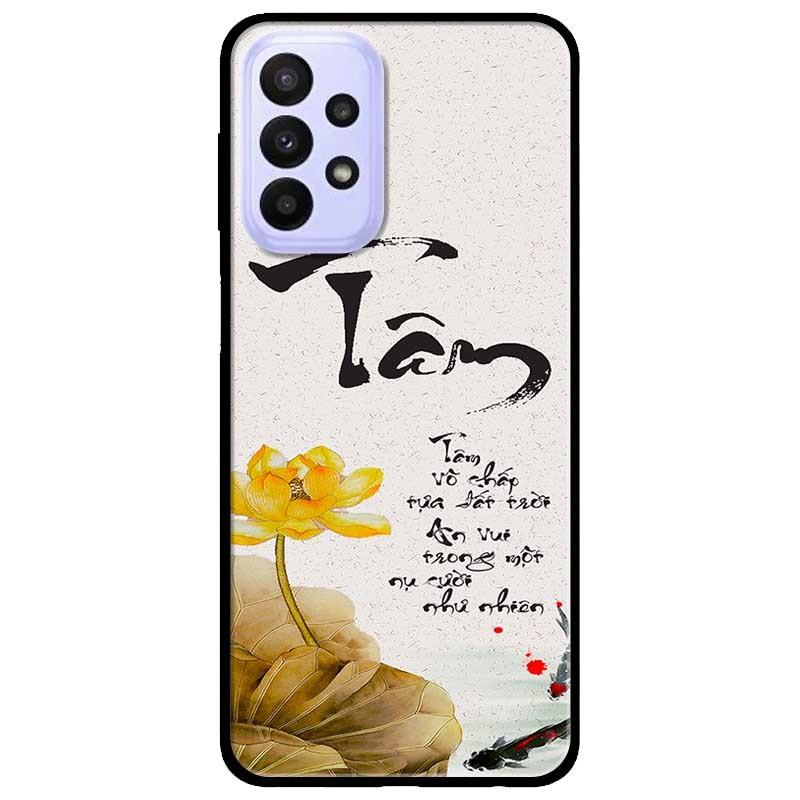 Ốp lưng dành cho Samsung A23 4G - A53 5G - A73 mẫu Thư Pháp Tâm Sen