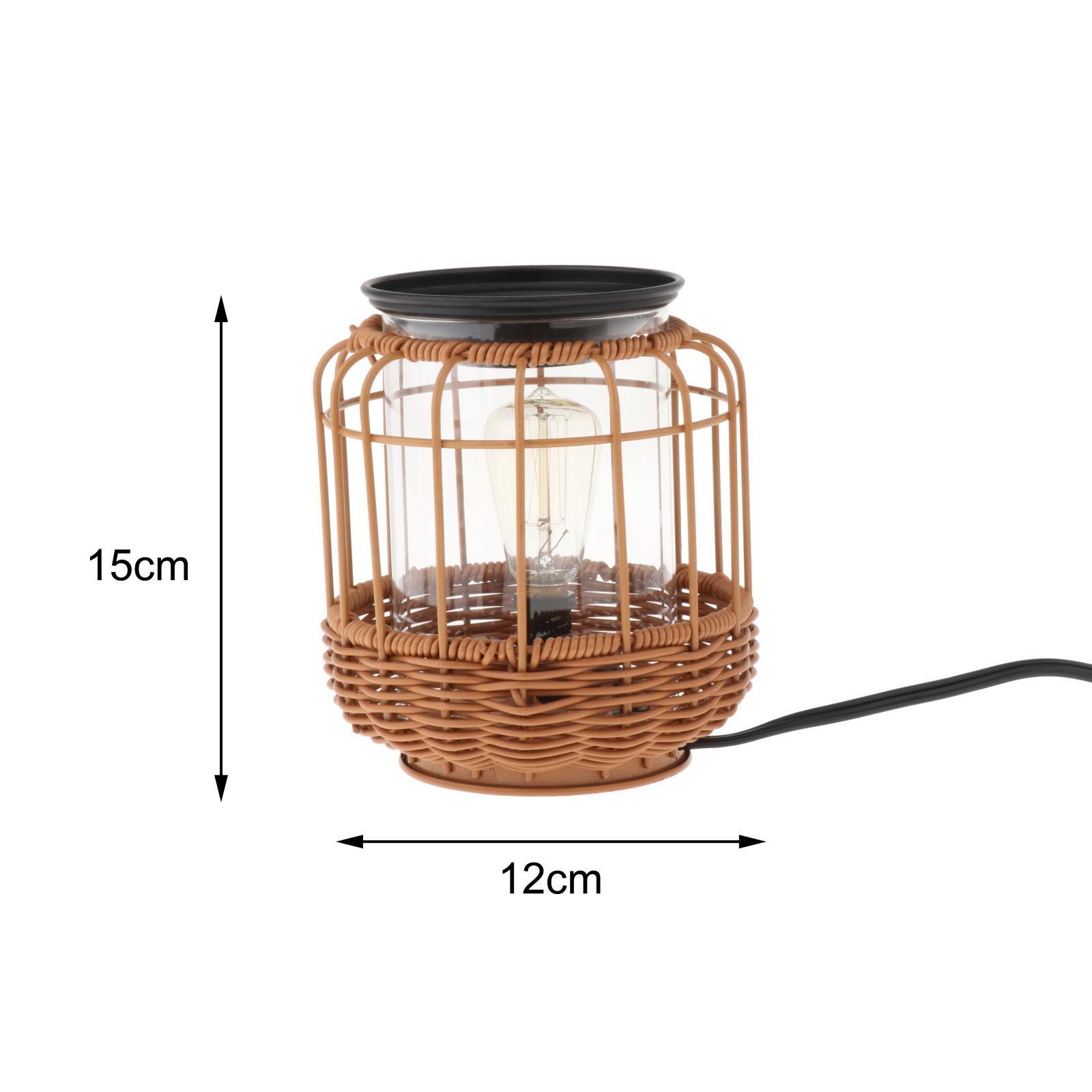 Metal Melt Warmer with Bulb Oil Burner Scented Melter Burner Night Light Melting Heater Essential Oil Warmer for Bedroom Home
