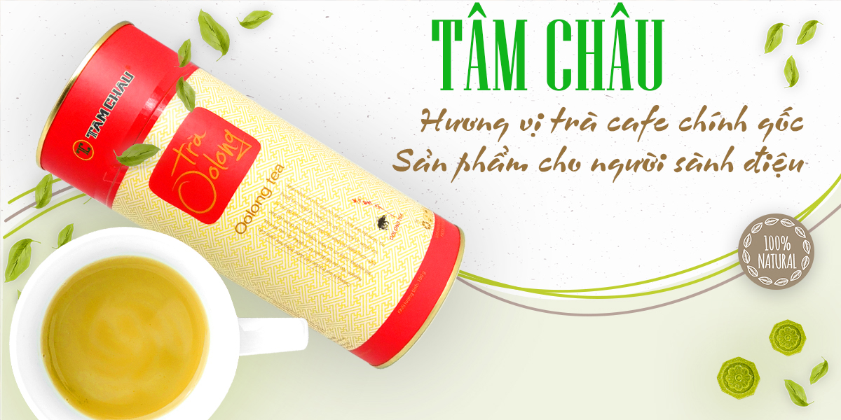 Trà Oolong Tâm Châu lon giấy 100gr