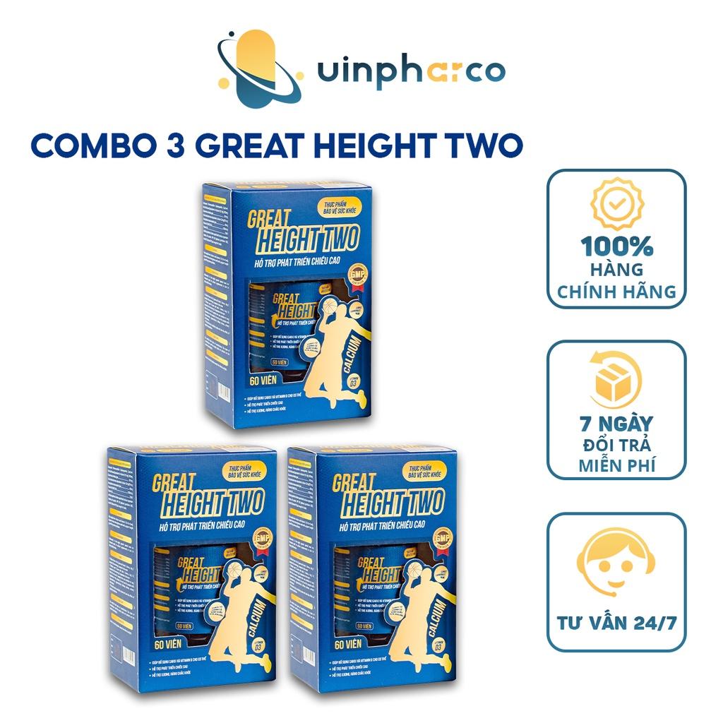 Thực phẩm hỗ trợ tăng chiều cao cho trẻ Great Height Two - Combo 3 Great Height Two