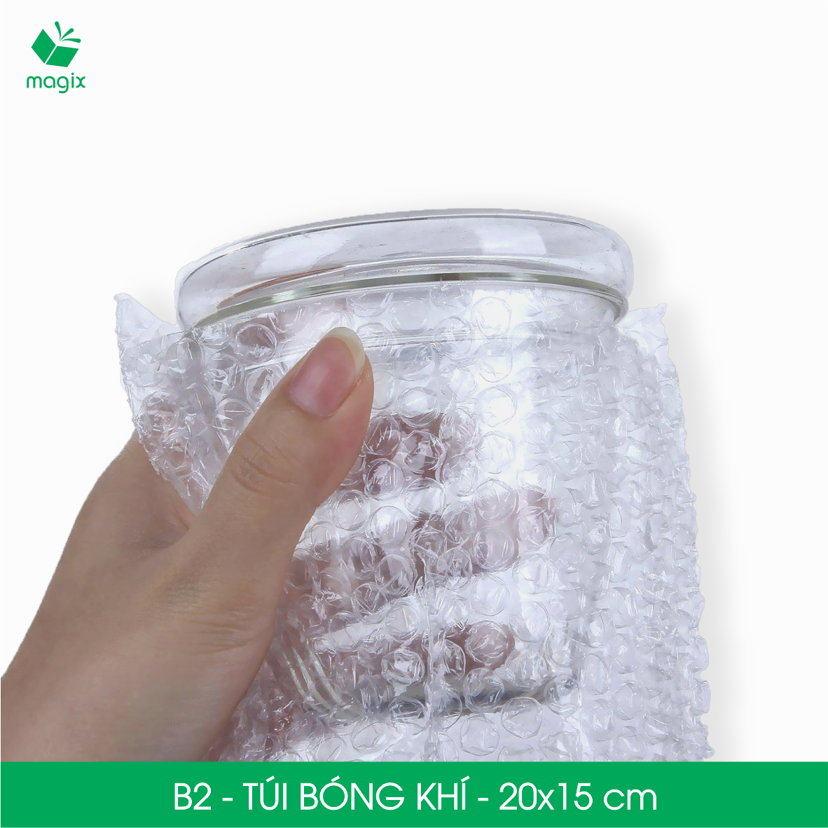 B2 - 20x15 cm - 100 Túi bóng khí chống sốc đóng hàng - Túi gói hàng, bọc chống sốc, xốp chống sốc