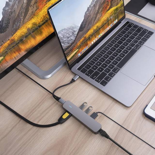 Cổng Chuyển Hyperdrive Bar 6-in-1 USB-C Hub (HD22E) For Macbook, Ipad Pro 2018, PC &amp; Devices - Hàng Chính Hãng