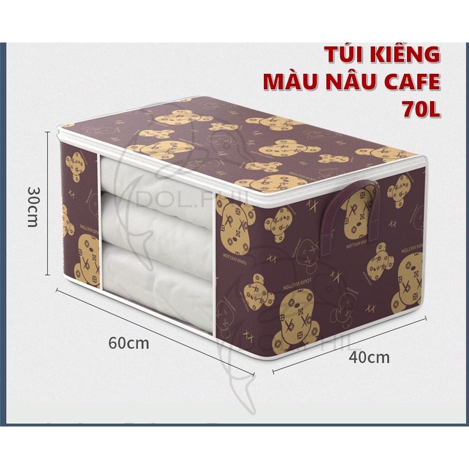 Túi Đựng Chăn Màn Cỡ Lớn AN NHIÊN Túi Vải Đựng Đồ Có Nắp Dây Kéo 2 Chiều In Họa Tiết Đẹp Sắc Nét Tiện Dụng