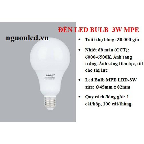 Đèn led bulb 9W/ 5W/ 3W tròn- ánh sáng trắng mpe, giá tốt, (NÊN MUA), chất lượng, uy tín, tiết kiệm điện năng