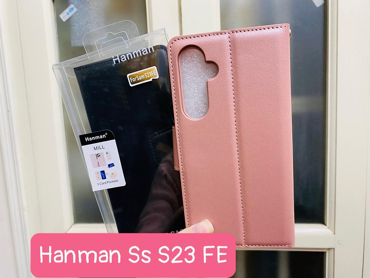 Bao da dạng ví cho SamSung Galaxy S23 FE hiệu Hanman có ngăn đựng thẻ và tiền - Hàng chính hãng