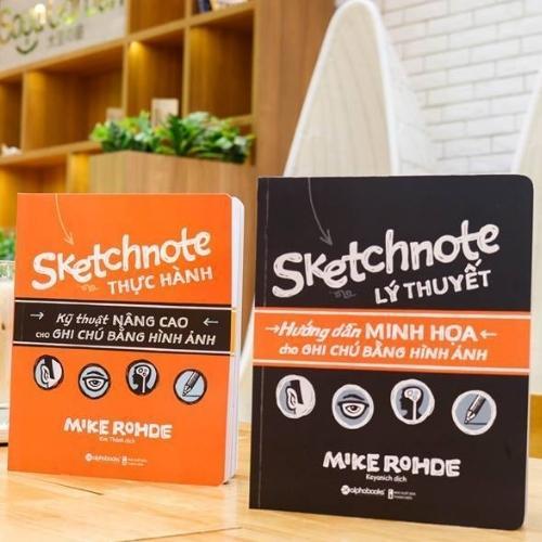 Sketchnote Diễn Họa Thông Tin Bằng Hình Ảnh - Combo 2 Cuốn: Lý Thuyết + Thực Hành - Bản Quyền - Combo Sketchnote