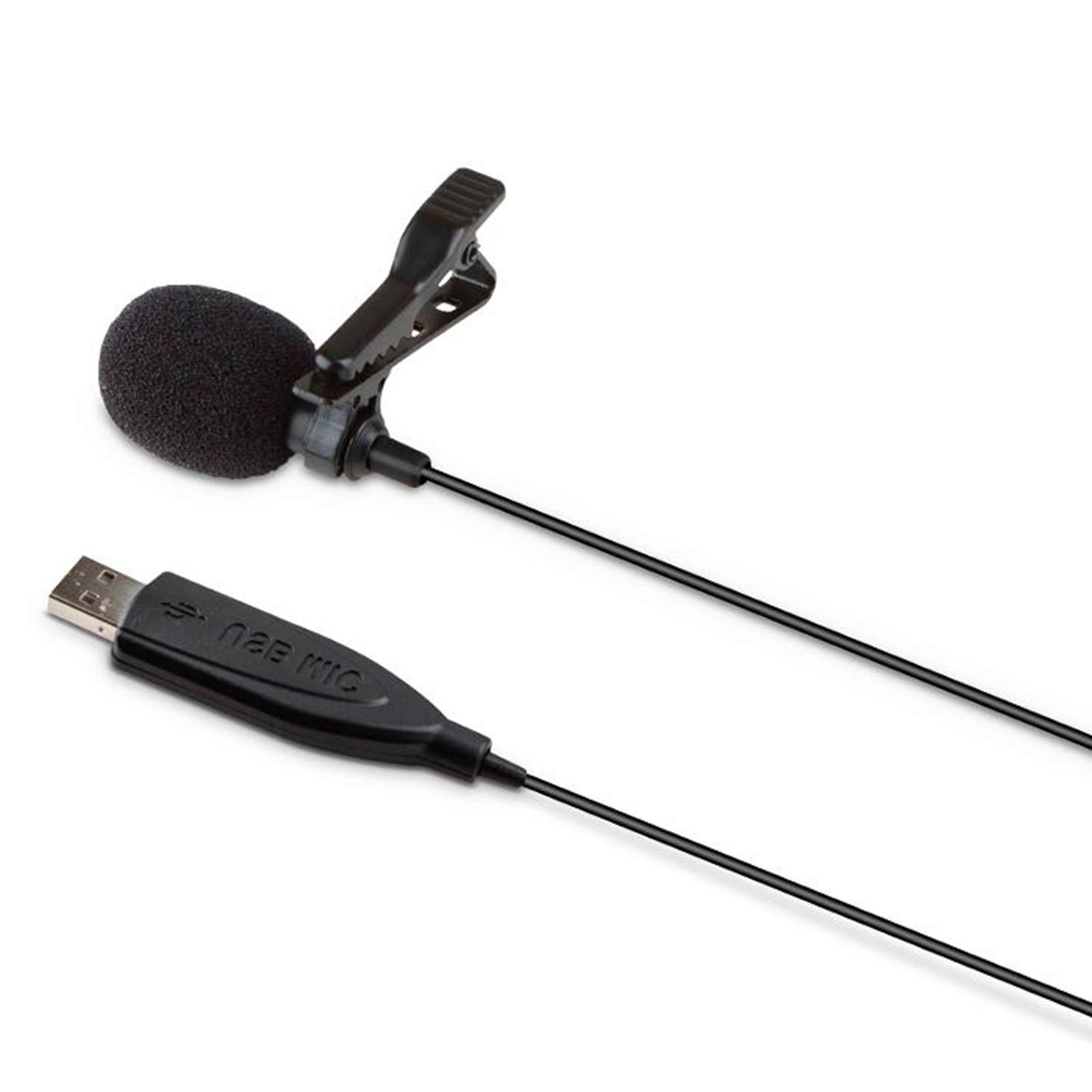 USB Lavalier Lapel Microphone Omnidirectional Clip on Collar Condenser Mic
