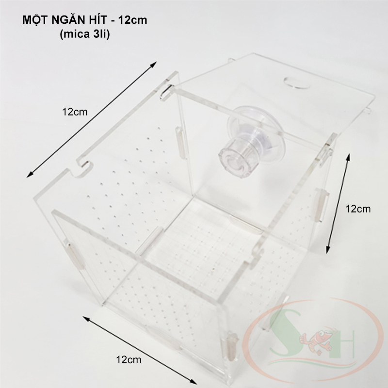 Box mica hít treo đa năng lồng tách dưỡng cây cá tép