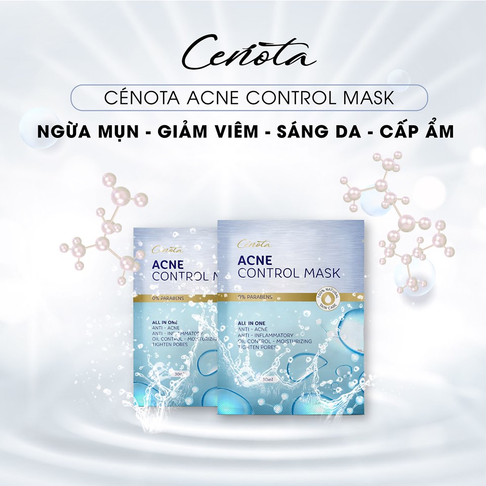 Mặt Nạ Ngừa Mụn Dưỡng Ẩm Sáng Da Cenota Acne Control