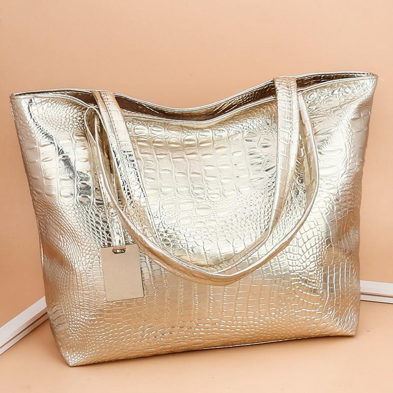 Tote Bag Crocodile Pattern Women's Shoulder Bag Portable Women's Bag Fashion European and American Style Backpack Custom